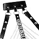 BDSMLOVE Harness Männer Leder,Sissy Dessous Männer Fetisch sexy Unterwäsche für Mann,Festival Outfit Gay Unterwäsche Herren erotische Dessus Reizwäsche für Sex Männer (weiße Kette)