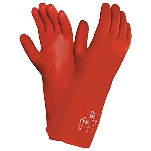 Chemical Resistant Gloves, Red, 10, PR