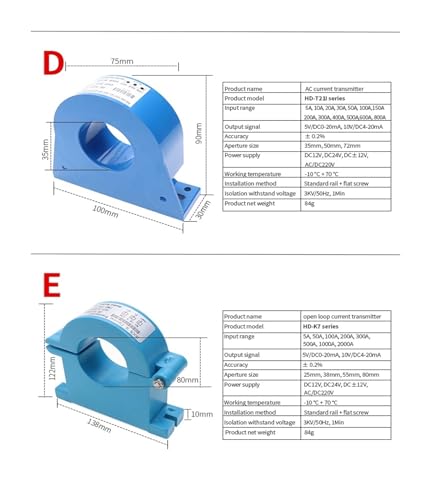 Sensor de medición corriente CA transformador 220V con salida 0-10V DC 6