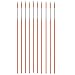 Fiberglass Innovations 665-10 Snow Pole Driveway Marker, 48-Inch with Reflective Tape, Hiviz Orange and Hammer Cap, Pack of 10