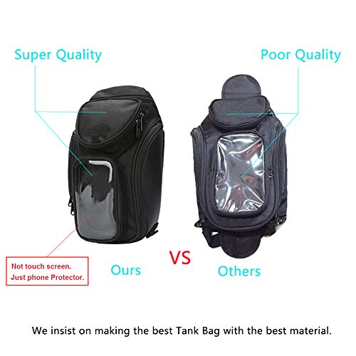 KIWISE Bolsa de tanque de motocicleta, organizador universal à prova d'água com forte magnético, pa