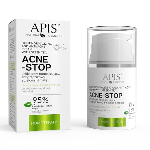 Anti-acne crema – Máscara de la cara – crema hidratante de tratamiento antibacteriano – con té verde 50 ml