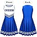 JcHrmers Cheerleader Costume Cheerleading Cosplay Outfit Cheer Dress Accessories for Party Uniform Dress Up with Accessories (Blue, 7-8 Years)