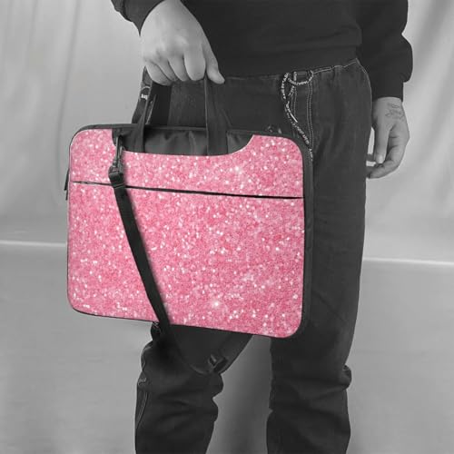 Bolso para portátil con brillos rosas de 15.6 pulgadas miniatura 2