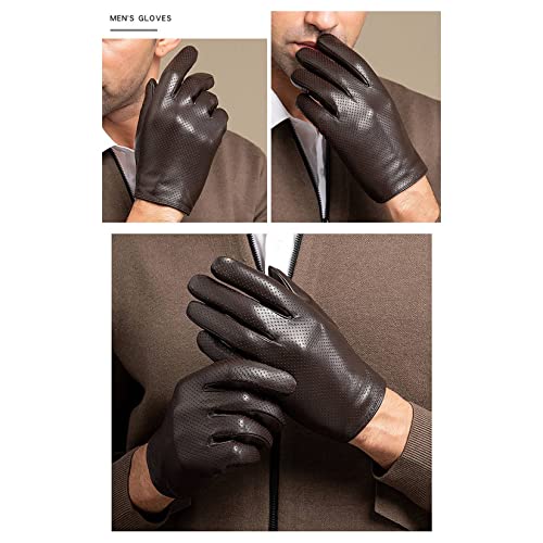 Luvas Masculinas Luvas De Couro De Ovelha Respiráveis ​​business Casual Mittens Driving Cycling