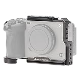 FocusFoto FX3/FX30 Camera Cage with NATO Rail, Cold Shoe, 1/4' Threads, 3/8'-16 Locating Holes for ARRI Grip, Fits for Sony FX3 FX30/Original XLR Handle, Compatible with DJI RS2 RS3 Gimbal Stabilizer