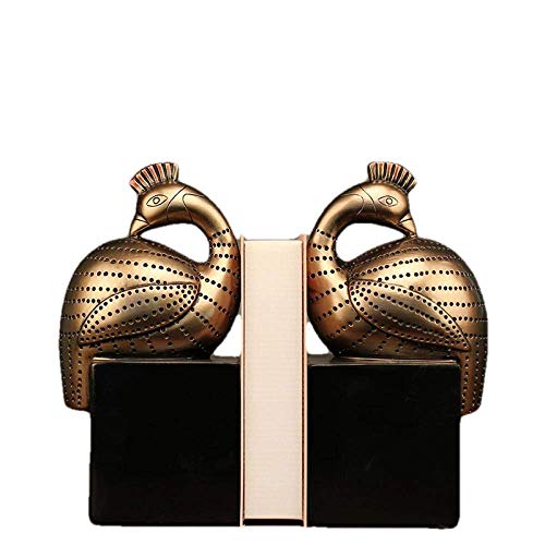 Objets de collection décoratifs statue ornement imitation cuivre paon pour maison et étude