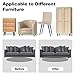FIVEPEARS 4 PCS 16 Inch Heavy Duty Matte Black Metal Slant Angled Tapered Legs Set for Furniture, Mid Century Modern Style Feets for Coffee Table Couch Sofa Cabinet Chair Dresser Bed Desk Credenza