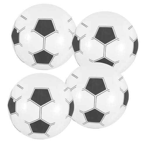 KOMBIUDA 4Pcs Inflatable Beach Ball for Inflatable Soccer Balls Fun Outdoor and Indoor Play for Pool Parties Summer Activities and Beach Games