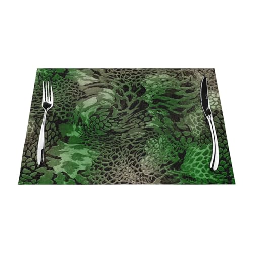 Sets de table en PVC serpent vert pour sublimer vos dîners - 2