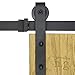 Produktbild Natural Goods Berlin 1x SCHIEBETÜRSYSTEM mehrere Modelle, Schwarz pulverbeschichtet, 2m, Scheunentor, Küchentür, Raumtrenner, Beschlag, Barn Door Hardware (Modell "J 200", Schwarz)