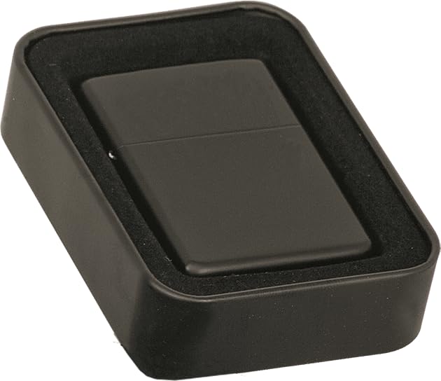 Encendedor personalizable láser metálico negro mate miniatura 2
