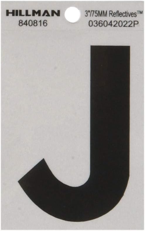 Hillman 840778 3" Black and Silver Reflective Poly-Film Adhesive Number 0
