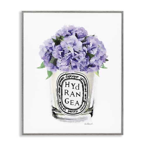 Purple Hydrangea Floral Glam, 24 x 30 Inch Framed Giclée Print