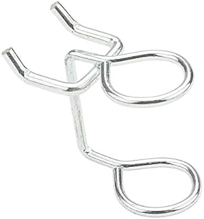 National Hardware Zinc Plated Silver Steel Tool Holder Peg Hooks 2 pc.