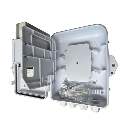 Boîtier de distribution de fibre optique Ftth à 12 ports avec rabat rotatif à 180° - Panneau de brassage de bureau ABS pour gestion des câbles de branchement Fusion - Compatible avec connecteur Sc/UPC