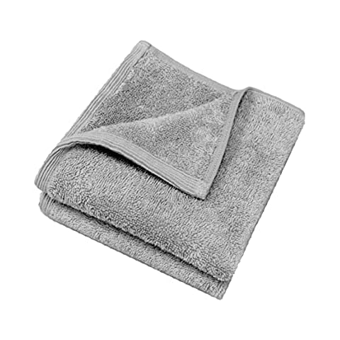 Allure Bamboo Face Cloths, Pack of 2 Flannels, 30 x 30cm, Hypo-Allergenic, Anti-Bacterial Washcloth (Silver Grey) Cover