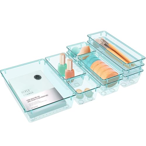 Image of 10 PCS Drawer Organizer Set, 5 Size Bathroom and kitchen organizer Trays