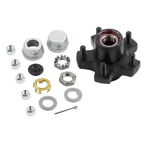 Dexter Trailer Hub Assembly Kit, 5 on 4.5 Inch, 2.2K Pre-Greased, E-Z Lube Idler Axles
