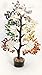 Seven Chakra Gemstone Tree of Life - Crystal Tree Artificial Bonsai Tree Feng Shui Money Tree Plant Indoor Reiki Supplies Healing Crystal for Spiritual Energy Wiccan Meditation Gifts (Golden Wire)