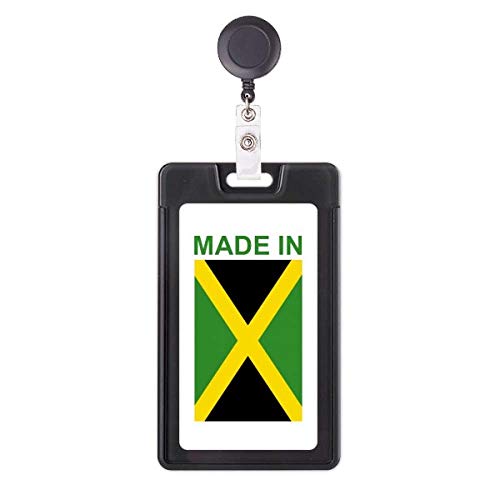 Étui rétractable pour badge Made In Jamaica Country Love avec cordon