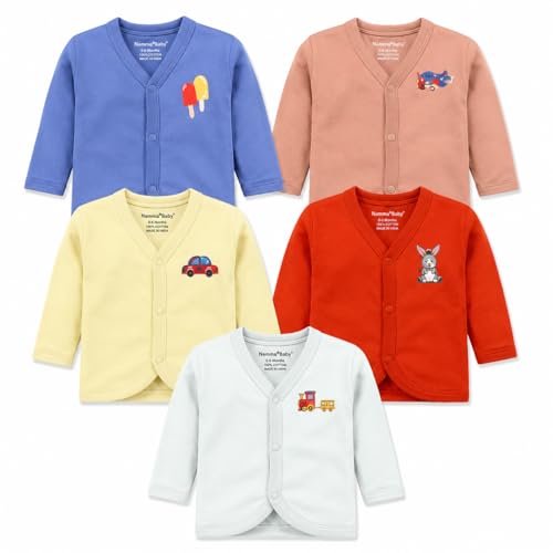 Image of Tinchuk Baby Boy's & Baby Girl's Printed T-Shirt /Jhabla /Nightsuits with Assorted Prints- Multi-Pack