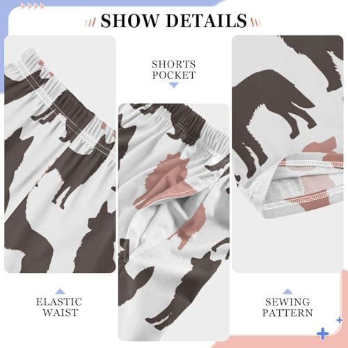 Pajama Bottoms, Pajamas Long Pant German Shepherd Silhouettes Lounge Wear Casual Sleep Pants Soft Pjs Sleepwear4