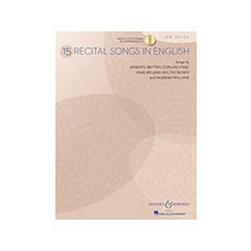 15 Recital Songs in English - Low Voice Book/Online Audio
