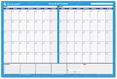 AT-A-GLANCE AAGPM33328-30/60-Day Undated Horizontal Erasable Wall Planner, Paper Material
