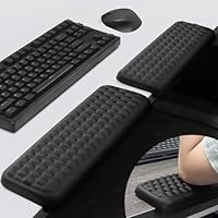 Gomitiere Ergonomica A L Con Memory Foam Per Scrivania - 2 Pezzi Con Base Antiscivolo - Blu Verde