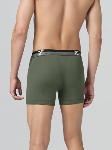 Image of XYXX Men's Nova Cotton Boxer Brief for Men Pack of 2 |Regular Fit with intellifresh No-Marks Waistband | Solid Underwear for Men Combo