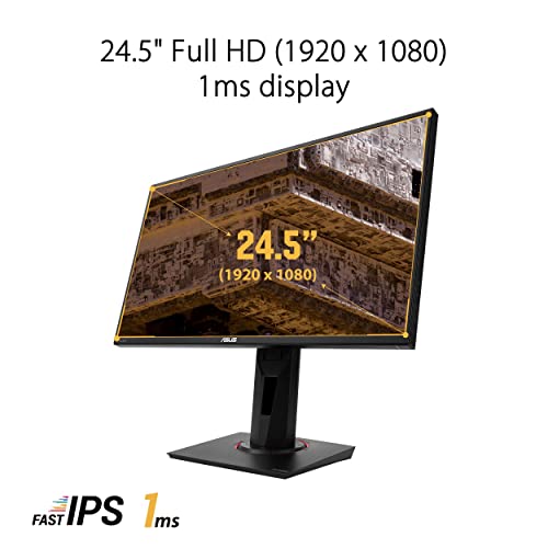 TUF Monitor Gaming VG259QM 24.5”, FullHD (1920x1080), 280Hz, Fast IPS, Tempo di Risposta 1ms, G-SYNC, Adaptive Sync, Flicker Free, HDR 400, Riduzione Luce Blu, GamePlus, Regolabile - Monitor - Immagine 1