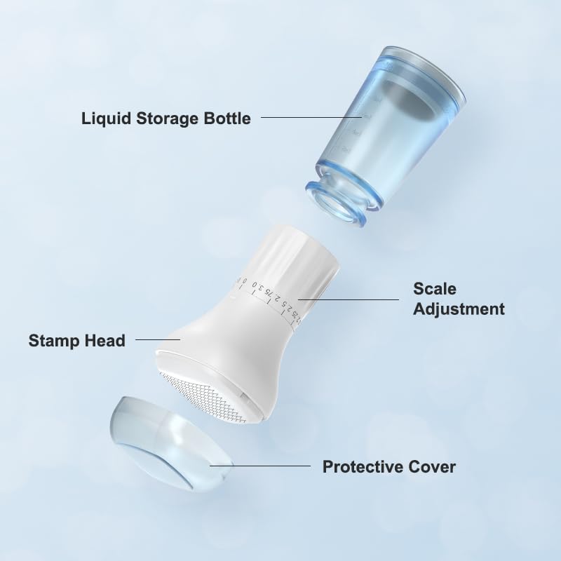 Derma Stamp: Adjustable Microneedling Roller: Microneedling Skincare tool: Micro needling hair patches tools: Hydra Derma Stamp and Serum applicator - Image 5