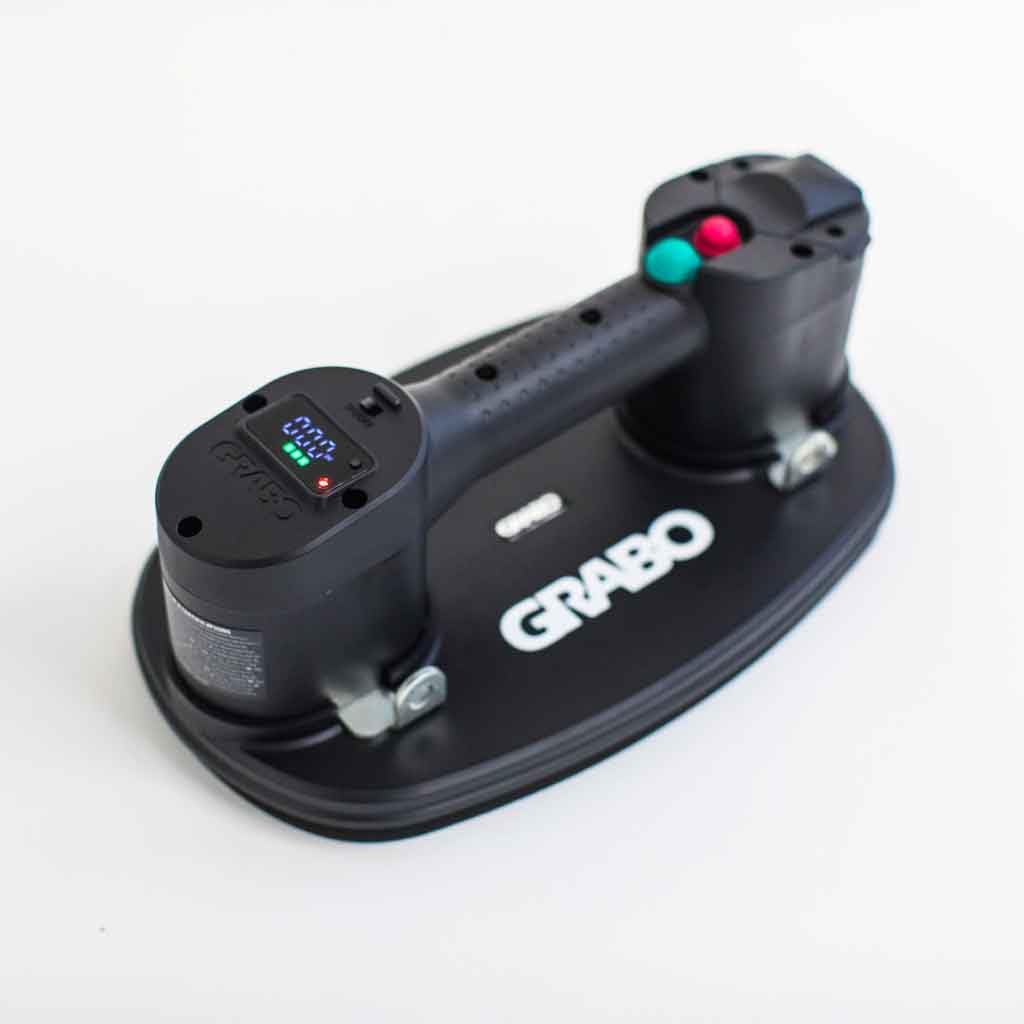 GRABO PRO-Lifter-20 Ventosa de vacío eléctrica con pantalla digital, función de encendido/apagado automático para madera, paneles de yeso, granito, vidrio, azulejos, porcelana