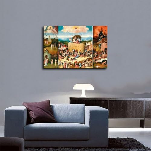 Toile Bosch Haywain triptyque pour décorer un bureau moderne - 5