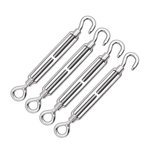20PCS Stainless Steel 304 Wire Tensioner Hook & Eye Adjustable Turnbuckle Heavy Duty