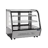 Frontal de acero inoxidable Polar CD230 mostrador refrigerado pantalla Merchandiser, 160 L