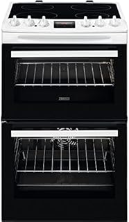 Zanussi 55cm Double Oven Electric Cooker with Catalytic Liners - White