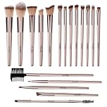 18 Pcs Makeup Brushes, Foundation brush,Professional Make Up Brushes Set Foundation Face Brush Kabuki Brush eye Makeup Brush Set, Makeup Brush Champagne Gold