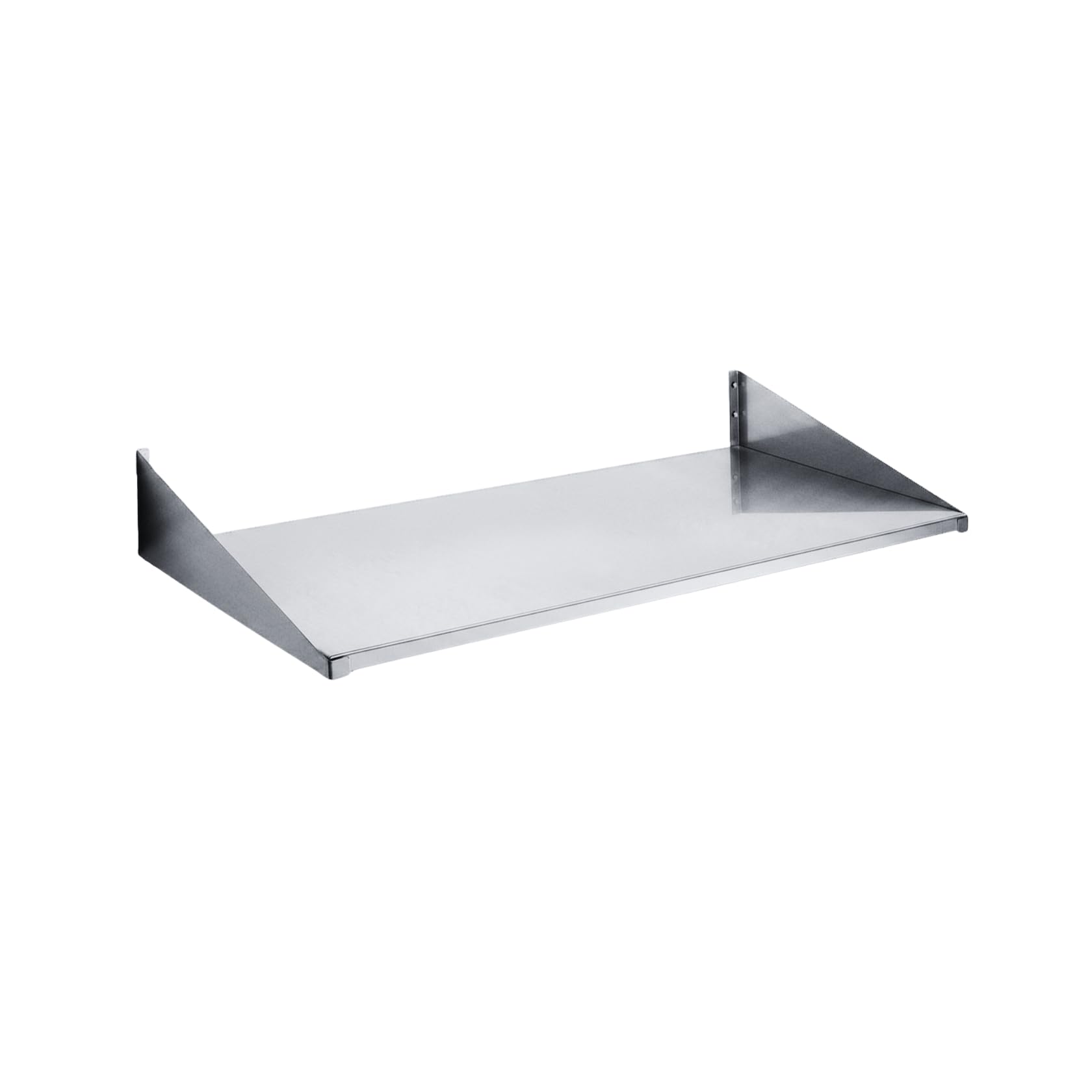 Tablero de pared de acero inoxidable - Dimensiones 140 x 40 cm - Fácil de montar - AISI 430 Aleación - Estantería de pared para cocina, Gastro de acero inoxidable, estante de pared para