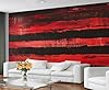 YXQAIED Black and Red Wall Mural, Red and Black Custom Wallpaper, Classic Stripes Wallpaper for Bedroom Living Room Home Decor (Not Peel and Stick), 366x254cm #3