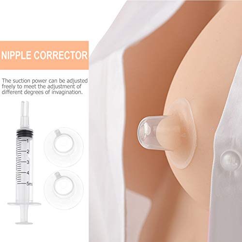 Zerodeko 2Pcs Corretor de Mamilo para Mamilo Invertido E Plano Amamentando Mamilos Otários Sucção Co