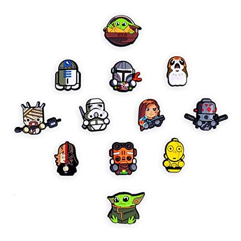 BeAwesome Different Cute PVC Shoe Charms Fits for Clog Sandals Shoes Decorations Wristband Bracelet Party Gifts (Mandalorian) Cover