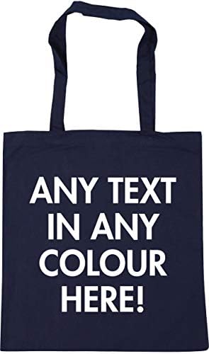 Hippowarehouse Personalised Tote Shopping Gym Beach Bag 42cm x38cm, 10 litres