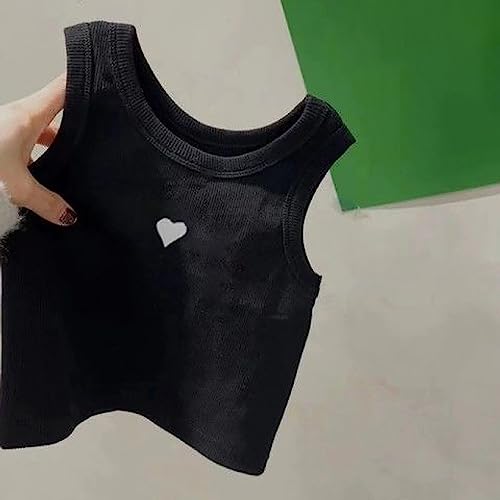 Tops cropped para crianças e meninas regata de dança com costas nadador regata cropped sem manga esp