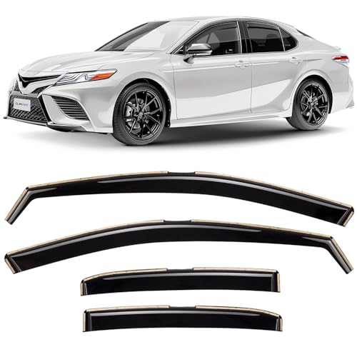 Image of CLIM ART in-Channel Incredibly Durable Rain Guards Compatible with Toyota Camry 2018-2024, Original Window Deflectors, Vent Window Visors, Vent Deflector, 4 pcs. - 618111