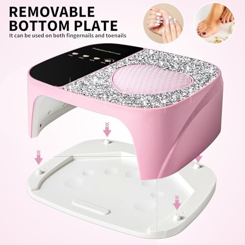 Lampe à ongles sans fil, lampe UV rechargeable pour ongles en gel, séchoir professionnel avec 4 minuteries, séchage rapide professionnel, lampe UV pour tous les ongles en gel, idéale pour salon et – vue 3