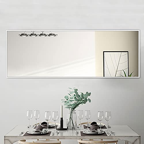 Miruo Full Length Mirror Decor Wall Mounted Mirror Floor Mirror Dressing Mirror Make Up Mirror Bathroom/Bedroom/Living Room/Dining Room/Entry, White, 55'' X 16'' (A-Mr01059-M-Usam022-Vc) #TOP5