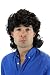 WIG ME UP- 3751-P1 Peluca Hombres Carnaval Halloween Rizado de Color Negro...