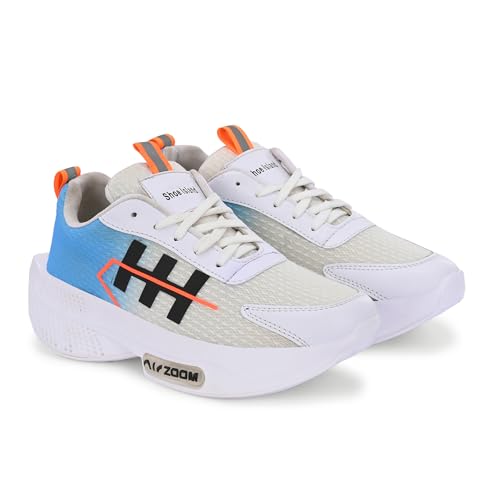 Image of White Lightweight Boys Men Casual Sneakers Sports Running Shoes for Men (OG3075-AZ)